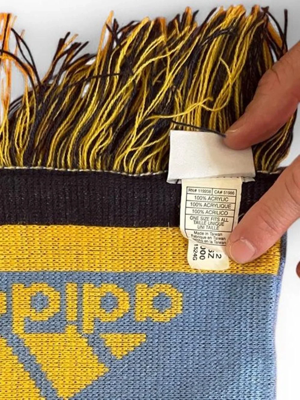Vintage 2012 Adidas Denver Nuggets Blue & Yellow NBA Scarf Basketball Fan Gear